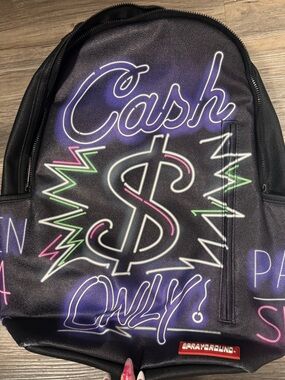 Unbranded Men’s Black Neon Graphic Backpack